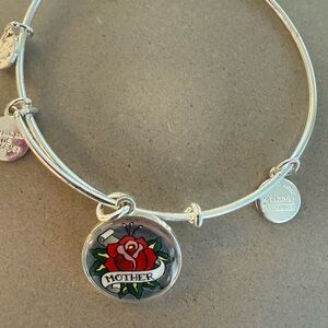 Alex and Ani Silver Mother Charm Bracelet